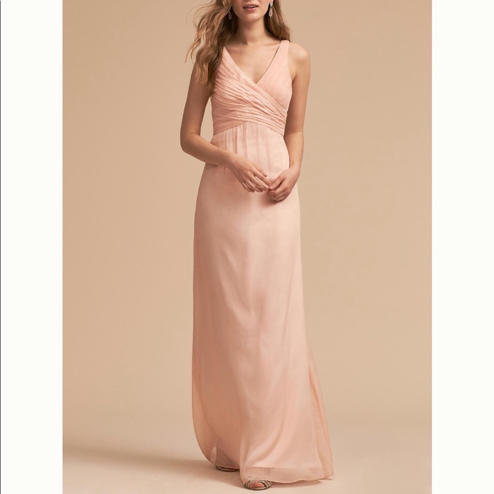 Anthropologie BHLDN Angie Maxi peach bridesmaid dress